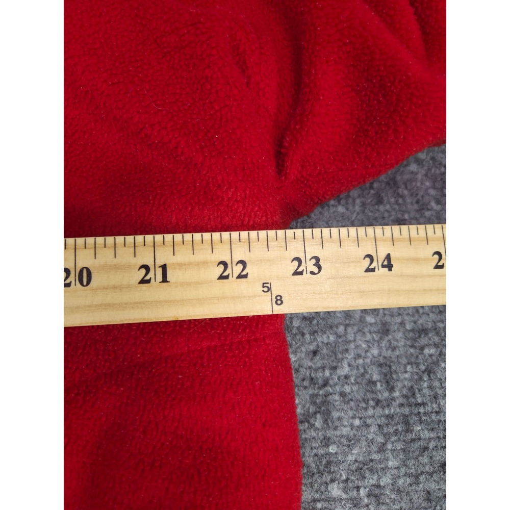 Vintage Marlboro Unlimited Fleece Pullover Mens XL Red Quarter Zip Plaid Trim - Picture 3 of 10